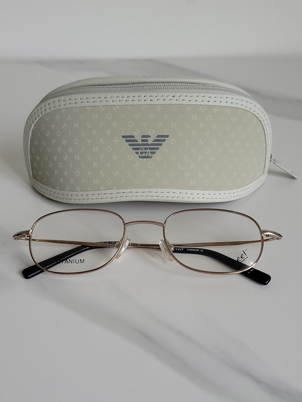 New Titanium Silver-tone Light glasses Frame